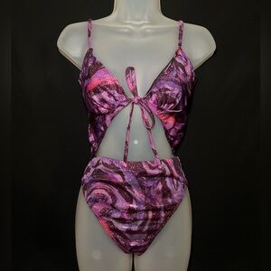 Tasteful girl purple swirl set